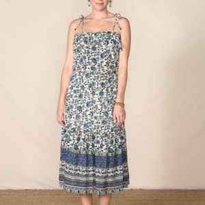 NWT Matilda Jane Good Hart Blue Floral Midi Dress Size Small